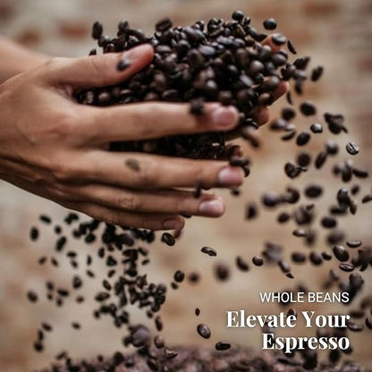 Caffe Vergnano 1882 Antica Bottega Whole Bean Arabica Medium Roast Espresso - Italian Coffee Beans Chocolate, Nuts and Caramel Notes, Intensity 5/10, 3.3 lbs