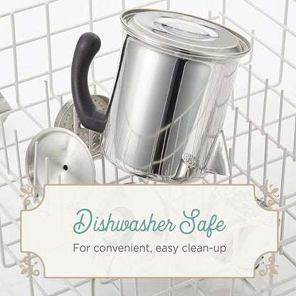Farberware Classic Stainless Steel Coffee Percolator, 12 Cup, Silver with Glass Blue Knob, 7.28"D x 8.86"W x 10.83"H