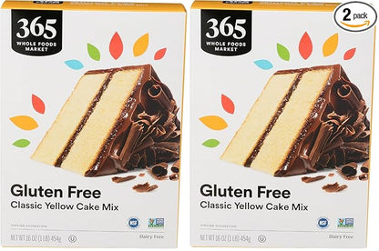 365 by Whole Foods Market, Gluten Free Yellow Cake Mix, 16 Ounce (Pack of 2)