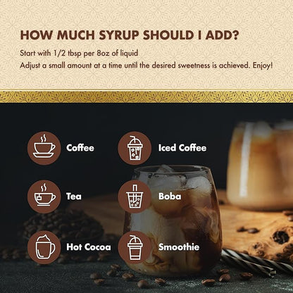 ChocZero Chai Flavoring Syrup, Sugar Free, Monk Fruit Sweetened, Prebiotic Fiber, Keto, Gluten Free, Vegan, No Sugar Alcohols – 25.4 Fluid Ounces