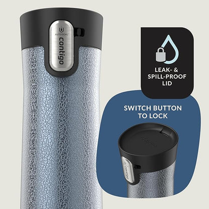 Contigo® AUTOSEAL® West Loop Vacuum-Insulated Stainless Steel Travel Mug with Easy-Clean Lid, 24 oz, Crystal Lakeside