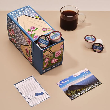 Atlas Coffee Club Coffee Pods – Dark Roast, Single-Origin El Salvador, 24 Count – Compatible with Keurig K-Cup Brewers – 100% Recyclable, Premium Arabica Coffee