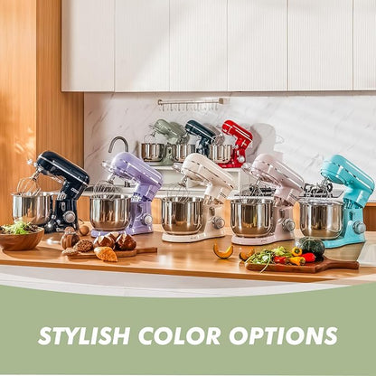 Kitchen in the Box Stand Mixer, 3.5 QT Small Electric Kitchen Mixer, 10-Speed Portable Lightweight Food Mixer with Stainless Steel Bowl, Egg Whisk, Dough Hook, Beater (Sage Green)
