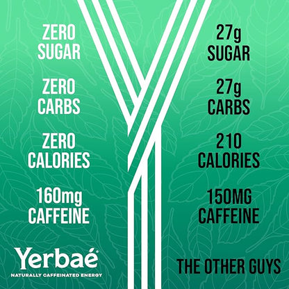 Yerbaé Energy Seltzer & Beverage Bundle - 16oz & 12oz Variety 24-Pack, 0 Sugar, 0 Calories, 0 Carbs, Energized by Yerba Mate & Plant-Based