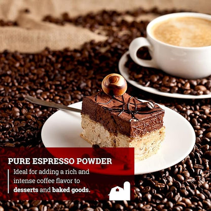 Hoosier Hill Farm Pure Espresso Powder, 8oz (Pack of 1)