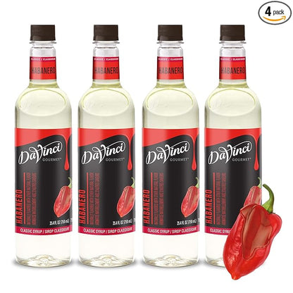 DaVinci Gourmet Classic Habanero Syrup, 25.4 Fluid Ounces (Pack of 4)