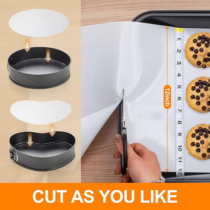 Silicone Baking Mat Roll -12IN x 10FT Non Stick Heat Resistant Food Grade Baking Mats, No Slip Reusable Freeze Dryer Mat,Pastry Mat,Countertop Protector Mat, Washable Oil-Proof Refrigerator Liners