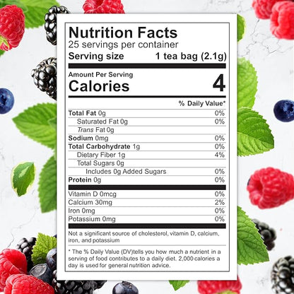 Total Tea Slimming Detox Tea for a Healthy Weight Support - Caffeine Free - Herbal Tea with Chamomile, Hibiscus, Ginger Root for Colon Cleanse - Natural Fruit Tea for Digestive Health