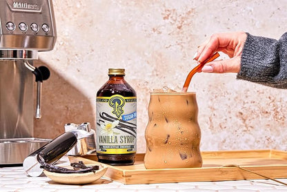Portland Syrups Sugar-Free Vanilla Syrup - Smooth Creamy Classic Vanilla for Lattes, Cold Brew, Iced Tea, Smoothies, Desserts, No Artificial Aftertaste, 12 oz Bottle, 24 Servings Pack