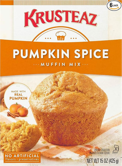 Krusteaz Pumpkin Spice Muffin Mix (15 Ounce (Pack of 6)