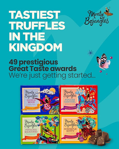 Monty Bojangles Cocoa Dusted Truffles Gift Tower (3 x 3.5oz Boxes) - 3 Flavors of Luxury Chocolate Truffle - The Perfect Chocolate Gift Box Selection