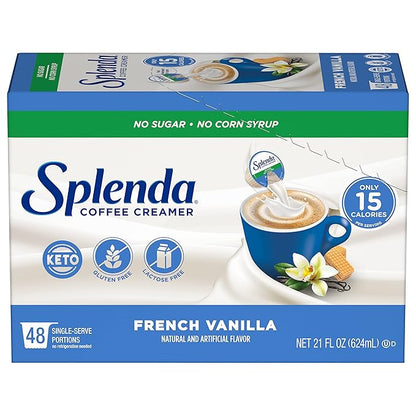 SPLENDA Single Serve Coffee Creamer Cups, Sugar Free French Vanilla, 48 Count