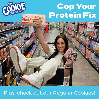 My Cookie Dealer Protein Cookies, Milk & Cookies (2.2oz, Pack of 6) - 15g Protein per Cookie - Individually Wrapped Workout Snacks for On-The-Go Travel