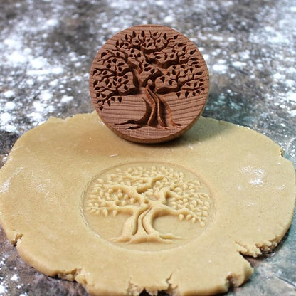 Wood Cookie Stamp, 2.5 Inch (Old Tree CS-005)