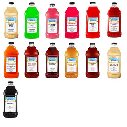Coolbreeze Beverages Frozen Slushy Flavor Syrups Pick Six Mix & Match / 50+ Flavors Frozen Drink Machine Mix, Smoothie Blends, Granita Slush, Snowcone Flavor Syrups - Pick 6 Bottles