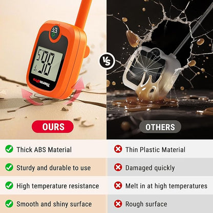 ThermoPro TP509 Candy Thermometer with Pot Clip, 10" Long Probe Instant Read Meat Food Thermometer with LCD, Cooking Oil Thermometer Deep Frying Thermometer for Candy Maple Syrup Sugar Brewing Making