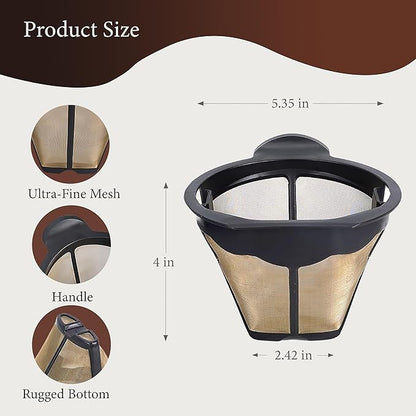 CM300 Coffee Filter Basket for Ninja,Reusable Permanent Coffee Pot Replacement for Ninja Coffee Maker CM300, CM305, CM360, CM371, CM400 (2 PCS)