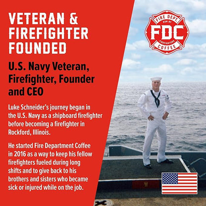 Fire Department Coffee - Gives Back to Firefighters - Full-Bodied & Bold Skull Crushing Espresso Coffee Beans - Roasted in the USA - Premium Espresso Beans - Veteran Owned - Bulk 5 LB