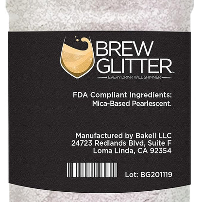 Blue Iridescent BREW GLITTER Edible Glitter For Drinks, Cocktails, Beer, Garnish Glitter & Beverages | 100% Edible & Food Grade | Vegan, Gluten, Nut Free (45g Shaker, Blue Iridescent)