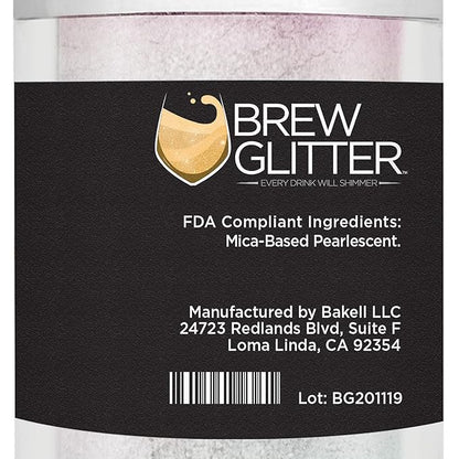 Purple Iridescent BREW GLITTER Edible Glitter For Drinks, Cocktails, Beer, Garnish Glitter & Beverages | 100% Edible & Food Grade | Vegan, Gluten, Nut Free (25g, Purple Iridescent)
