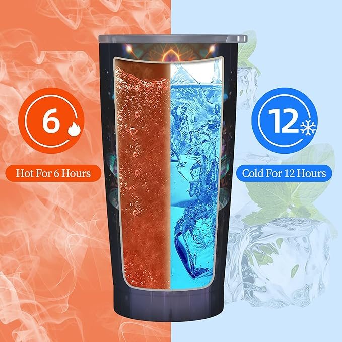 Dragonfly Tumbler with Lid and Straw 20oz Coffee Tumblers Leakproof Stainless Steel Travel Mug Vacuum Insulated Cup for Iced and Hot