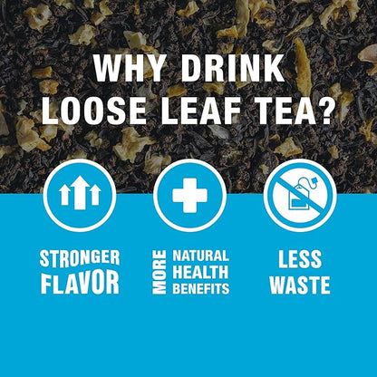 Tiesta Tea - Lemon Black Tea, Loose Leaf, Lemon Citrus Black, Premium High Caffeinated Blends, Make Hot or Iced, Brews Up to 200 Cups, 16 Ounce Resealable Bulk Pouch
