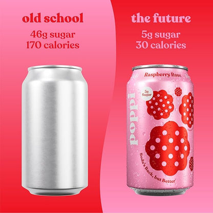 Poppi Sparkling Prebiotic Soda Beverage with Apple Cider Vinegar, Seltzer Water and Fruit Juice, Short List Variety Pack, 12 Fl Oz, Pack of 12, Packaging May Vary