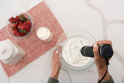 Blendtec Immersion Blender - Handheld Stick Blender, Whisk, and Food Processor - Includes 3 Attachments, 20 oz BPA-Free Jar, and Storage Tray - Stainless Steel