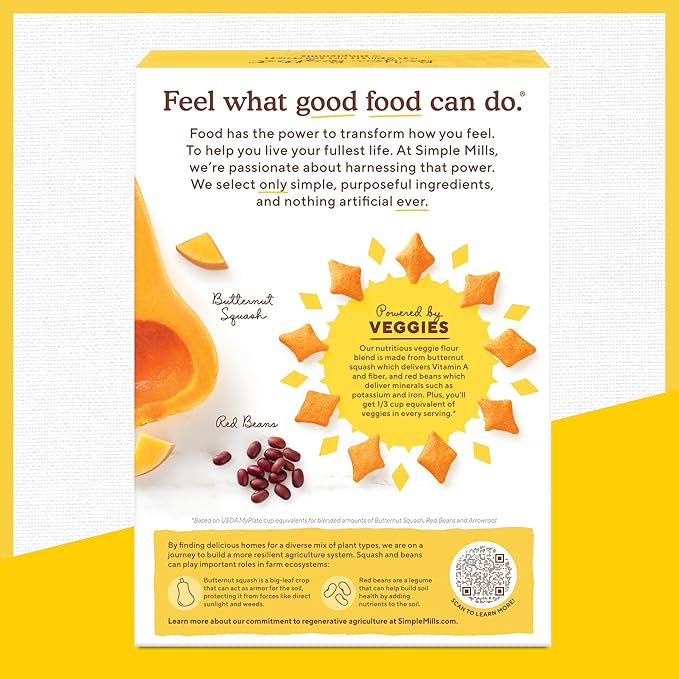 Simple Mills Pop Mmms Cheddar Baked Snack Crackers and Pop Mmms Pizza Baked Snack Crackers (Pack of 2)