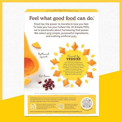 Simple Mills Pop Mmms Cheddar Baked Snack Crackers and Pop Mmms Pizza Baked Snack Crackers (Pack of 2)