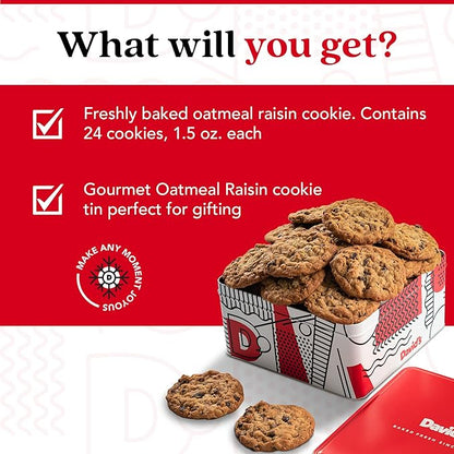 David's Cookies 2lbs Oatmeal Raisin Fresh Baked Cookies - Delectable & Premium Ingredients - No Added Preservatives Cookie Gift Basket