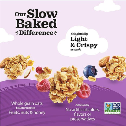 Jordans Slow Baked Granola | Variety Pack | Mixed Berry, Honey Nut, Four Nut | No Artificial Flavors, Colors, or Preservatives | Better for You Snacks for Adults & Kids | 11.4 oz (3 Pack)