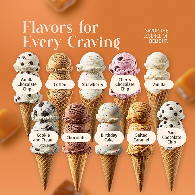 Triple Scoop - Premium Salted Caramel Ice Cream Mix For Ice Cream Maker. Simple, Easy, Delicious. From Gourmet Mix To Maker in 5 Minutes, Makes 2 Creamy Quarts, Made in USA (1 Pack, Salted Caramel)
