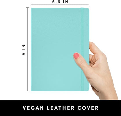 PAPERAGE Lined Journal Notebook, (Mint), 252 Pages, Medium 5.6 in x 8 in - 100 GSM Thick Paper – Hardcover Journaling Notebook for Work, School & Note Taking