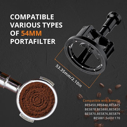 WDT Tool Espresso 53mm, 9 Needle Espresso Stirrer Distribution Tool for Barista, Adjustable Depth Espresso Needle Distributor with Magnetic Base (53mm)