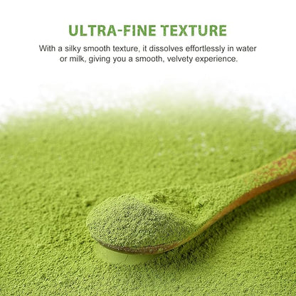 Soeos Organic Matcha Powder, Matcha Green Tea Powder, 2 oz (2 Pack), Total 4 oz, Antioxidant-Rich Japanese Matcha for Lattes, Smoothies and Baking, Recyclable Bags