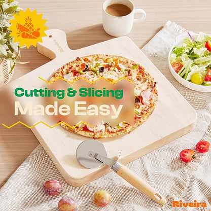 Riveira Maple Wood Cutting Board – Gourmet Maple Grandeur: 17 x 13 Wooden Cutting Board – Natural Wooden Cutting Boards For Kitchen Decorative – Innovative Juice Grooves Maple Wooden Chopping Board
