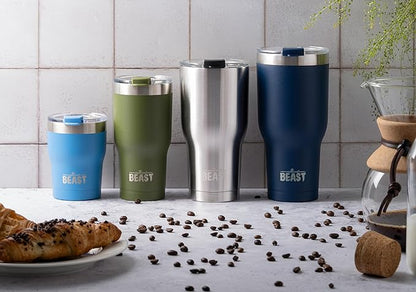 Beast 20 oz Tumbler Stainless Steel Vacuum Insulated Coffee Ice Cup Double Wall Travel Flask (Navy Blue)