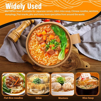 Microwave Bowl with Lids,Ramen Bowl,28oz Microwave Soup Mugs with Handles,for Soup and Instant Noodles,Oatmeal, Gumbo, Salad, College Dorm Room Essentials for Girls for Boys Apartment Essentials