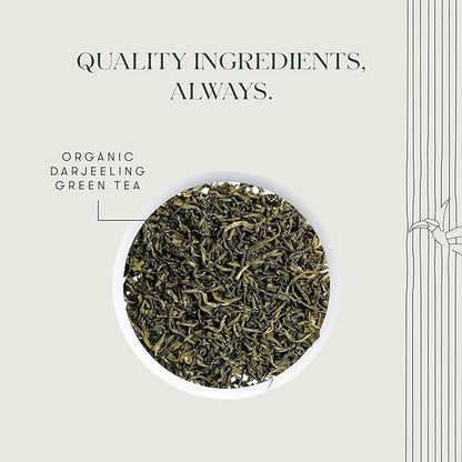 Luxmi Estates Tokyo Green Organic Green Tea (50 Tea Bags) Tea Bags For Relaxing, Calming, and Stress Relief, With Certified Organic Darjeeling Makaibari Green Tea