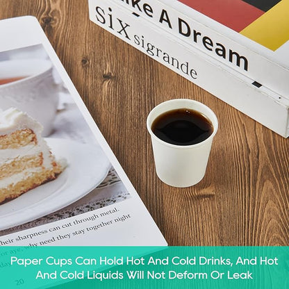 JOLLY PARTY 2 oz Paper Cups, 1440 Pack Small Bathroom Paper Cups, White Mouthwash Cups, Disposable Mini Espresso Cups, Paper Sampling Cup