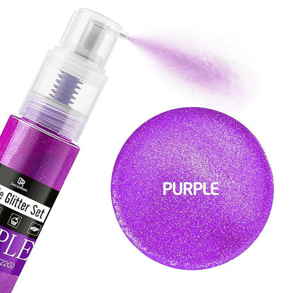 Edible Glitter Spray - 3/4oz Luster Dust Edible Food Grade Glitter Shimmer Dust Powder for Cocktails, Drinks, Cake Decorating - Metallic Food Coloring Powder for Wine, Candy, Cookie, Icing (Purple)
