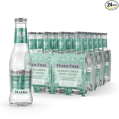 Fever-Tree Tonic Water Glass Bottles, Elderflower, 163.2 Fl Oz