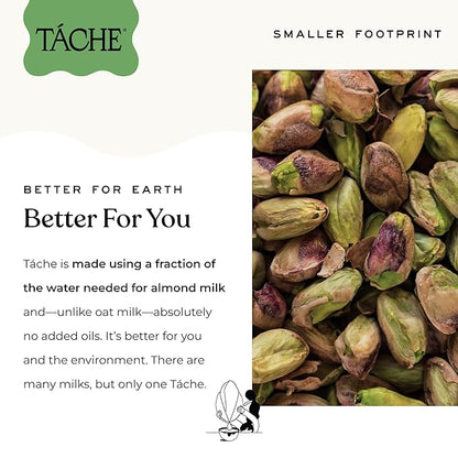Táche Pistachio Milk, Original Vegan Barista Pistachio Creamer with No Added Oil, Frothy, Perfect Pistachio Cream for Coffee and Lattes, Plant-Based Dairy Alternative, (32oz, 6-Pack)