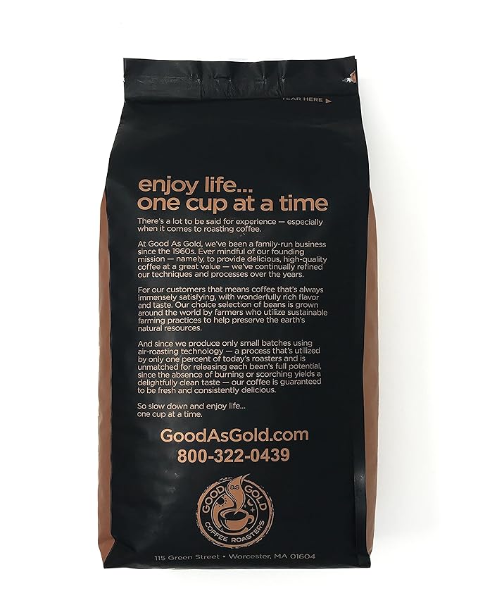 Mexican Chiapas Coffee Beans (5 LBS), Fair Trade, Medium Roast, Good As Gold Coffee Roasters