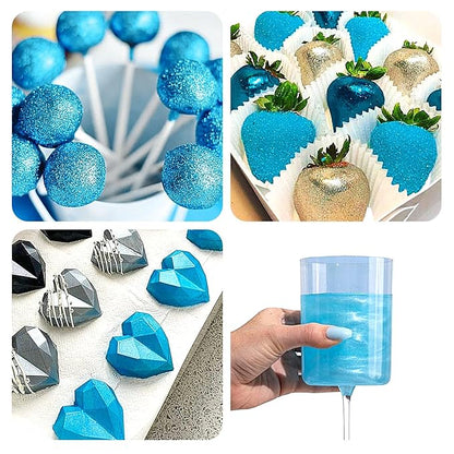 Blue Edible Glitter Spray - 10g Edible Blue Glitter for Cakes Food Grade Drink Glitter for Cocktails Chocolate Cake Pop Strawberry