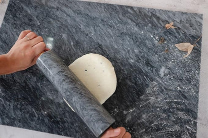 JEmarble Pastry Board 16x24 inch(Gray) with Non-Slip Rubber Feets for Stability Perfect for Keep the Dough Cool and Chocolate Tempering(Premium Quality)