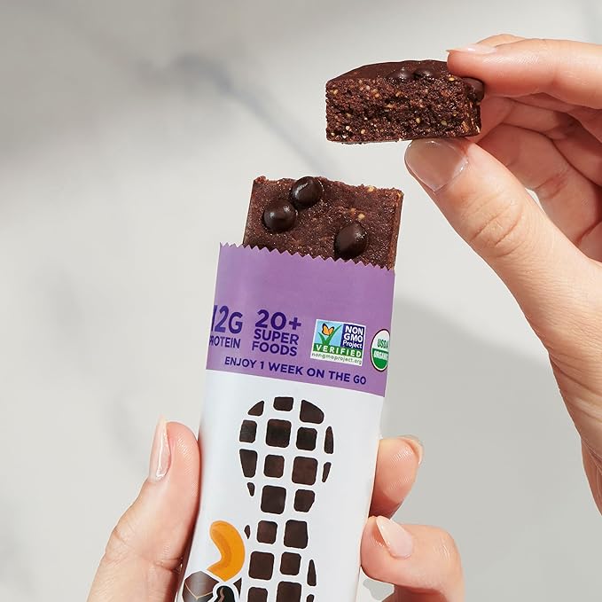 Perfect Bar, Chocolate Brownie Protein Bar, Organic, Gluten Free, Soy Free, Non GMO, No Sugar Alcohols, 2.2 Ounce Bar, 10 Count