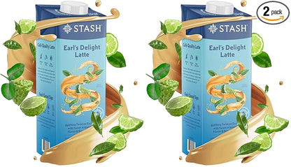 STASH Earl's Delight Latte - Dairy Free Plant Based Black Tea Concentrate - Caffeinated - 32 fl oz, 5 Servings (Pack of 2)
