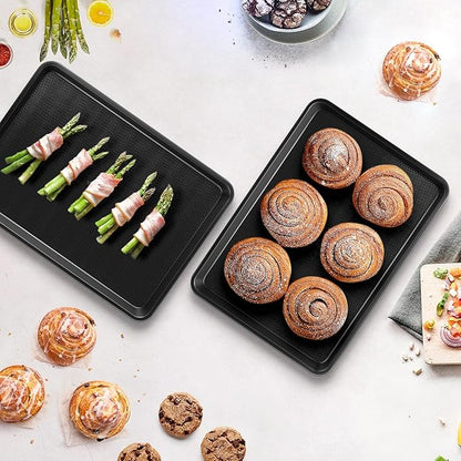 Cookie Sheet for Baking, Ceramic Half Baking Sheet Pan, Thicker Carbon Steel Baking Sheet Non Stick, 17.5 x 13 Inch Baking Tray for Oven